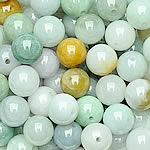 Jadite Beads, Runde, naturlig, glat, 12-13mm, Hole:Ca. 1-2mm, 15pc'er/Bag, Solgt af Bag