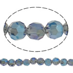 CRYSTALLIZED™ kristalli helmiä, Pyöreä, värikäs päällystetty, erikokoisia valinnalle & kasvot, Reikä:N. 1mm, Myyty Per N. 15.5 tuuma Strand