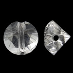 Imitação grânulos de cristal de CRYSTALLIZED™, Pepitas, imitação de cristal CRYSTALLIZED™, transparente branco, 6x5mm, Buraco:Aprox 1.5mm, 50PCs/Bag, vendido por Bag