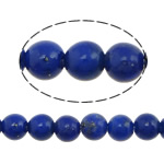 Lapis lazuli Gyöngyök, Természetes Lapis lazuli, Kerek, kék, 3mm, Lyuk:Kb 0.8mm, Hossz Kb 16 inch, 2Strands/Lot, Kb 134PC-k/Strand, Által értékesített Lot