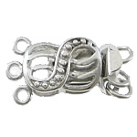 Brass Box Clasp platinum color plated  nickel lead & cadmium free Approx 2mm Sold By Lot