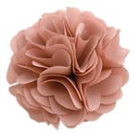 Mode Dekoration Blumen, Chiffon, Rosa, 60x60mm, 24PCs/Menge, verkauft von Menge