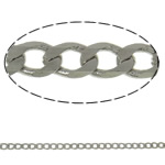 Brass Curb Chain platinum color plated nickel lead & cadmium free Length Approx 100 m Sold By PC