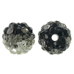 Rhinestone Clay Pave Beads Round with rhinestone 10mm Approx 2mm Sold By Bag