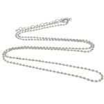 Iron Necklaces zinc alloy lobster clasp with 7cm extender chain platinum color plated nickel lead & cadmium free 2.4mm Length Approx 30 Inch Sold By Bag