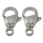 Stainless Steel Lobster Claw Clasp, 316L Stainless Steel, original color, 7x12x4mm, Hole:Approx 2mm, 300PCs/Lot, Sold By Lot