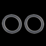 Rubber Linking Ring, Ronde, wit, 15x15x2mm, 5000pC's/Bag, Verkocht door Bag