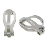 Brass Clip On Earring Finding platinum color plated nickel lead & cadmium free Sold By Bag