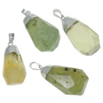 Quartz Gemstone Pendants with Zinc Alloy gilding mixed 18- Approx Sold By Lot