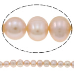 Bulvių išauginti gėlavandenių perlų karoliukai, Gėlo vandens perlų, Bulvė, natūralus, purpurinis, 10-11mm, Skylė:Apytiksliai 0.8mm, Parduota už Apytiksliai 14.5 Inch Strand