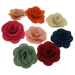 Mode Dekoration Blumen, Stoff, gemischte Farben, 50x50mm, 60PCs/Menge, verkauft von Menge