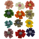 Fashion Decoration Flowers, Wool, mixed colors, 50x50mm, 100PCs/Lot, Sold By Lot