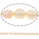 Brambor pěstované sladkovodní perle, Sladkovodní Pearl, přírodní, růžový, třída AAA, 12-16mm, Otvor:Cca 0.8mm, Prodáno za 15 inch Strand