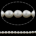 Cultured Rice Freshwater Pearl Beads natural white Grade AA 8-9mm Approx 0.8mm Sold Per 15 Inch Strand