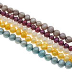 Bulvių išauginti gėlavandenių perlų karoliukai, Gėlo vandens perlų, Bulvė, natūralus, mišrios spalvos, Įvertinimas, 5-6mm, Skylė:Apytiksliai 0.8mm, Ilgis Apytiksliai 14.5 Inch, 5Vijos/Krepšys, Pardavė Krepšys