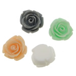 Grânulos de jóias de resina, Flor, cores misturadas, 14x13x7mm, Buraco:Aprox 1.8mm, 500PCs/Bag, vendido por Bag