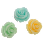 Resin Jewelry Beads, Flower, mixed colors, 16x16x12mm, Hole:Approx 2mm, 500PCs/Bag, Sold By Bag