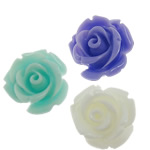 Resin Jewelry Beads, Flower, mixed colors, 14x14x9mm, Hole:Approx 1.5mm, 500PCs/Bag, Sold By Bag