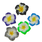 Polymer Clay Gyöngyök, Virág, kevert színek, 16x16x9mm, Lyuk:Kb 2.5mm, 500PC-k/Bag, Által értékesített Bag