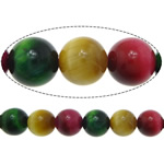 Tiger Eye Beads, Runde, blandede farver, 10mm, Hole:Ca. 1mm, Længde Ca. 15 inch, 5Strands/Lot, Ca. 37pc'er/Strand, Solgt af Lot