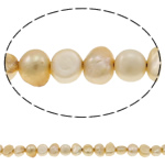 Baroko Kultūringas gėlavandenių perlų karoliukai, Gėlo vandens perlų, 6-7mm, Skylė:Apytiksliai 0.8mm, Parduota už 14.5 Inch Strand