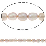 Cultured Rice Freshwater Pearl Beads natural purple Grade A 9-10mm Approx 0.8mm Sold Per 14 Inch Strand