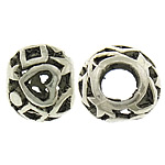 Zinc Alloy Hollow Beads Drum antique silver color plated without troll nickel lead & cadmium free Approx 5mm Sold By Lot