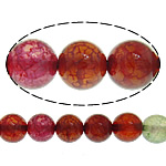 Naturlig Drage Veins Agate perler, Runde, forskellig størrelse for valg, flerfarvede, Hole:Ca. 1-1.2mm, Længde Ca. 15 inch, Solgt af Lot