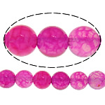 Naturlig Drage Veins Agate perler, Runde, forskellig størrelse for valg, rosa, Hole:Ca. 1-1.2mm, Længde Ca. 15 inch, Solgt af Lot