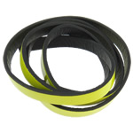 Corda de couro, couro artificial, amarelo, 10x2mm, comprimento Aprox 20 m, 20vertentespraia/Bag, vendido por Bag