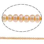 Knapp odlad sötvattenspärla pärlor, Freshwater Pearl, naturlig, rosa, 6-7mm, Hål:Ca 0.8mm, Såld Per 15 inch Strand