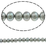 Barokní kultivované sladkovodní perle, Sladkovodní Pearl, šedá, 10-11mm, Otvor:Cca 0.8mm, Prodáno za 15 inch Strand
