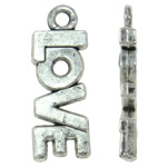 Zinc Alloy Alphabet and number Pendants word love antique silver color plated nickel lead & cadmium free Approx 1.5mm Approx Sold By KG