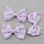Iron on Patches Cloth with Lace Bowknot purple Sold By Bag