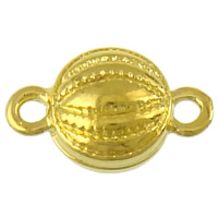 Tibetan Style Magnetic Clasp, Flat Round, gold color plated, single-strand, nickel, lead & cadmium free, 17x10x8mm, Hole:Approx 2mm, 100PCs/Lot, Sold By Lot