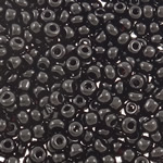 Japanische Glas-Rocailles, rund, Volltonfarbe, schwarz, 1x1.5mm, Bohrung:ca. approx0.5-1mm, ca. 33000PCs/Tasche, verkauft von Tasche