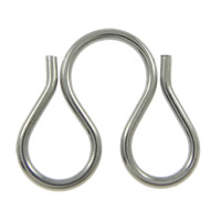 316 Stainless Steel M Clasp original color Approx 4mm Sold By Lot