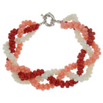 Natural Coral Bracelet brass spring ring clasp Sold Per Approx 7.5 Inch Strand