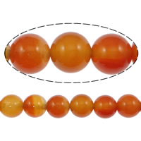 Natural Red Agate Beads, Round, 12mm, Hole:Approx 2mm, Length:Approx 15 Inch, 10Strands/Lot, Approx 50PCs/Strand, Sold By Lot