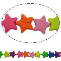 Turquoise Beads Star painted fluorescent mixed colors Approx 1mm Approx Sold Per Approx 15 Inch Strand