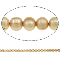 Bulvių išauginti gėlavandenių perlų karoliukai, Gėlo vandens perlų, Bulvė, 8-9mm, Skylė:Apytiksliai 0.8mm, Parduota už Apytiksliai 14.7 Inch Strand