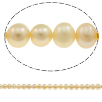Bulvių išauginti gėlavandenių perlų karoliukai, Gėlo vandens perlų, Bulvė, natūralus, rožinis, 6-7mm, Skylė:Apytiksliai 0.8mm, Parduota už Apytiksliai 14.7 Inch Strand