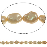 Cultured Baroque Freshwater Pearl Beads, natural, pink, 8-12mm, Hole:Approx 0.8mm, Sold Per Approx 15 Inch Strand