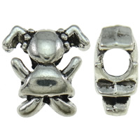 Zinc Alloy European Beads Girl antique silver color plated without troll nickel lead & cadmium free Approx 5mm Approx Sold By KG