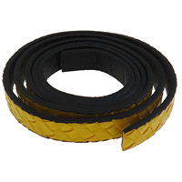 Cuerdas de Cuero, textura, amarillo, 12x2mm, longitud aproximado 20 m, 20Strandsfilamento/Bolsa, Vendido por Bolsa