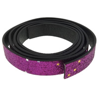 Leather Cord with Plastic Sequin with star pattern & colorful powder fuchsia Length Approx 20 m Sold By Bag