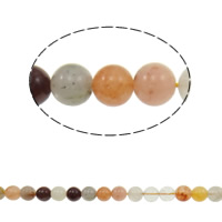 Natürlicher Quarz Perlen Schmuck, Rutilated Quarz, gemischt, 8mm, Bohrung:ca. 0.8mm, Länge ca. 15.5 ZollInch, 5SträngeStrang/Menge, ca. 49PCs/Strang, verkauft von Menge