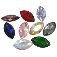 Crystal Cabochons Horse Eye rivoli back & faceted mixed colors Sold By Bag