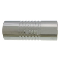 Edelstahl Magnetverschluss, 304 Edelstahl, Rohr, originale Farbe, 19.50x7mm, Bohrung:ca. 5mm, 50PCs/Menge, verkauft von Menge