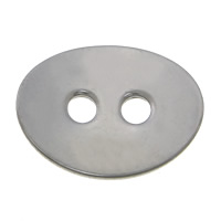 304 acciaio inox Fibbia, Ovale piatto, colore originale, 14x11x1mm, Foro:Appross. 2.2mm, 300PC/lotto, Venduto da lotto
